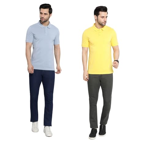 Image of DAIS Men's Stretchable Slim Fit Mid Rise Jeans, Pack of 2, (Combo of 2 Jeans)
