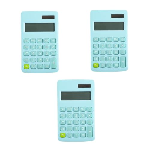 Calculadora dual alimentación con pantalla clara y botones grandes para oficina 3 piezas