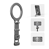 MagSafe用携帯電話三脚ホルダーマウント アルミニウム磁気マウントアダプター 1/4インチネジ穴付き、コールドシュー iPhone 16 15 14 13シリーズ用 Samsung用 Googleアクセサリー用