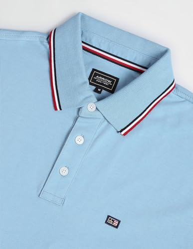 Image of Arrow Sport Men Regular fit Cotton Solid Short Sleeves Polo Shirt