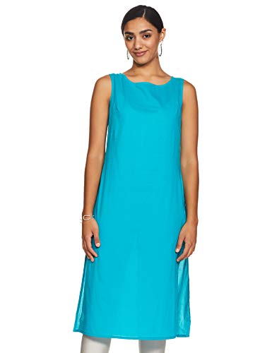 Image of Amazon Brand - Myx Women's Regular Fit Kurta in Poly Chanderi