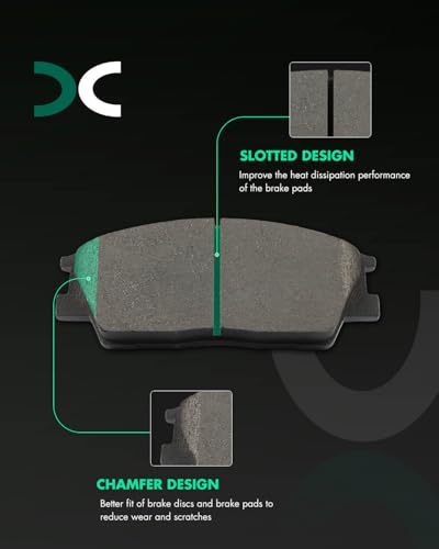 Image of SCITOO D1812 D2285 Front & Rear Ceramic Brake Pads Sets w /Hardware Replacement For Hyundai For Venue 2020-2023,For Kia For Soul 2020-2022