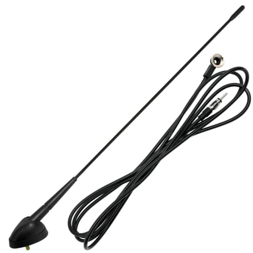 Image of Car Roof Radio Aerial Antenna Base & Mast with 270cm Cable