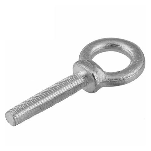 LYHYDMA Tornillos de ojo de elevación de acero al carbono, zinc blanco, 1/2/3/5 piezas, pernos de gancho de anillo redondo, sujetadores de tornillos(M8x40mm-2pcs)