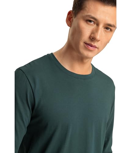 HANRO Men's Living Long Sleeve Crew Neck Shirt3