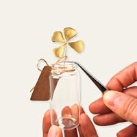 HOLM CRAFT Glücksbringer Kleeblatt Gold – Viel Glück Geschenk für Prüfung, Neuer Job & Genesung – Echtes vierblättriges Kleeblatt im Glas – Glücksbringer Prüfung Geschenk – Ansicht 5