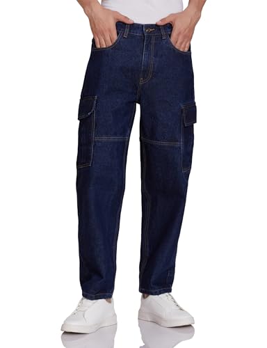 Image of Amazon Brand - Symbol Men's Baggy Cargo Jeans (Loose Fit | 100% Cotton)