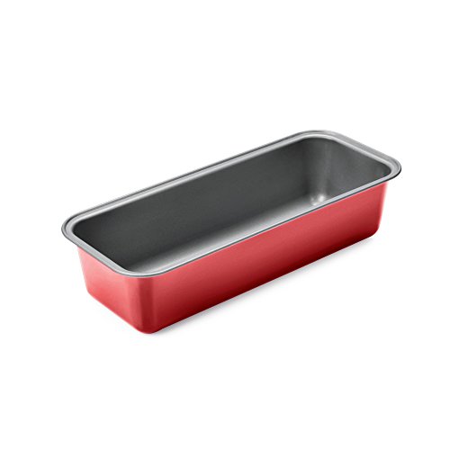 Original Kaiser Berry Color Backform Kastenform 30 x 11 x 8 cm, Königskuchenform antihaftbeschichtet, Kastenform Kuchen, Brote, gleichmäßige Bräunung, rot