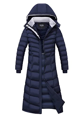 ELORA 47" Women's Winter Coat Heavyweight Full Length Fleece Lined Maxi Puffer Long Coat2