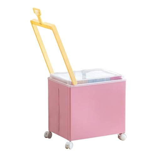 ordinarYone Caja de almacenamiento plegable con tapa y ruedas para organización del hogar en varios colores y diseño resistente