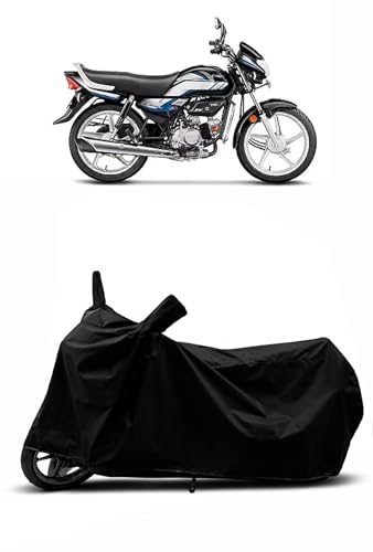 Image of Heavy Duty Waterproof Scooty & Bike Cover for Hero Hf Deluxe - UV Resistant, Dustproof & Rain Protection, All-Weather Outdoor Cover for Bikes & Scooty with Buckle Straps