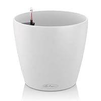 送料無料 Lechuza レチューザ 大型プランター ホワイト　250809-8 ドイツ生まれの機能美プランター『レチューザ』ラウンド43｜底面