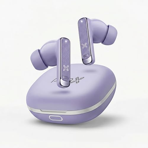 Image of PLANX 328 ANC TWS Wireless Earbuds with ENC, 4 Mic HD Calling,18H Playtime, Functional Scroll Button Control, Type-C Charging, Stereo Sound Earbuds (Deep Blue)