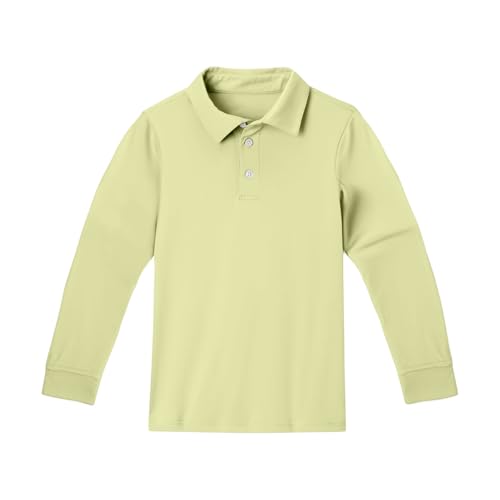 Girls Polo Shirts Long Sleeve School Uniform Classic Solid Color Soft Casual Tops for Kids4