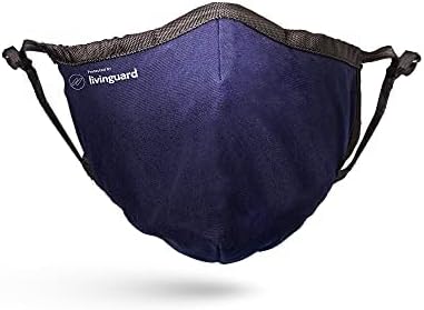 Livinguard Ultra 100% Cotton 4 Layers Washable & Resuable Cloth Face Mask With Anti Microbial Properties for Unisex (Without Valve) (Pack of 1)