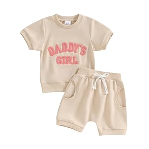 Himllauen Baby Mädchen Sommer Outfit T-Shirt + Shorts Zweiteiler Set 0-3 Jahre Kleidung