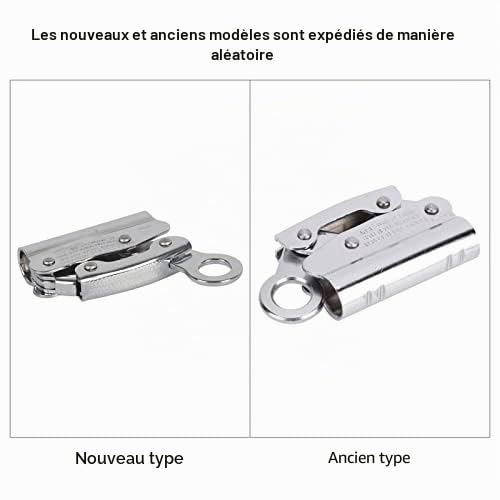 keenso Équipement Anti-Chute Auto-bloquant d'escalade, Outil de Protection Anti-Chute de Corde de Sécurité en Acier Allié Anti-Chute Travail Eérien 6KN