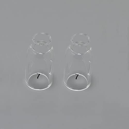 Image of RIVERWELD TIG Glass Cups Clear Quartz Nozzle 54N15 7# 7 /16 inch 11.0mm 54NQ15 for SR WP 17 18 26 TIG Welding Torches Pack of 3