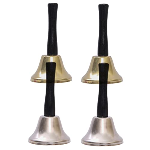 Sewacc 4Pcs Christmas Rattle Metal Bells Chirtmas Decor Santa Claus Decoration School Bell Service Bell Christmas Handbell Xmas Hand Bell Metal Hand Bell Hand Bell Ornament Service Bell #TOP25