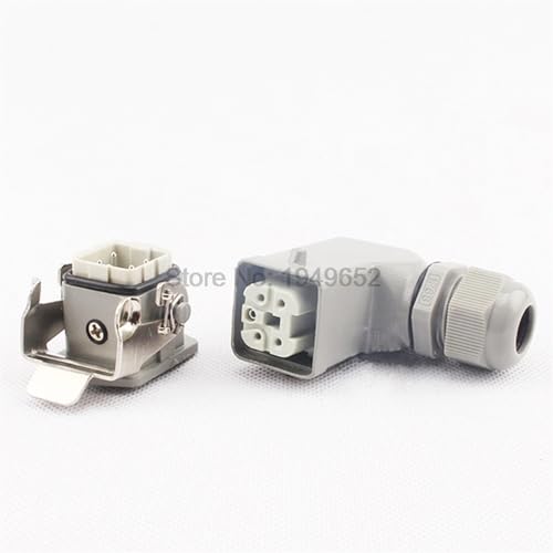 Heavy Duty Connectors HDC-HA-004-1 F/M 4+1pin 5pin 10A Industrial Rectangular Aviation Connector Plug miniatura 3