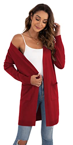 Image of VIISHOW Women's Classic Cardigans Long Sleeve Open Front Casual Knit Cardigan Sweaters Coat Soft Outwear