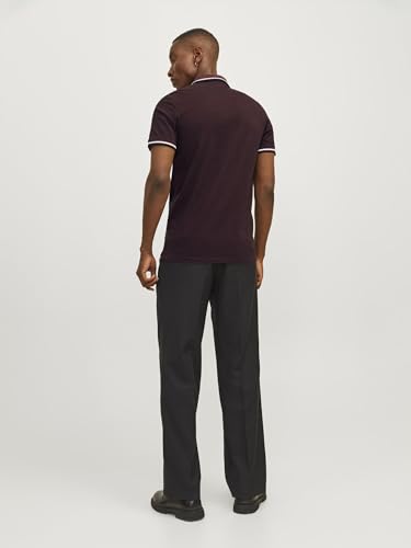 Jack & Jones Herren Slim Fit Polo Shirt JJEPAULOS Uni Sommer Hemd Kragen Kurz Arm Basic Pique Cotton, Port Royale, XS 4