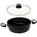 Produktbild Lotus Gusspfanne - Bratenkasserolle Ø 32cm mit Glasdeckel aus Sicherheitsglas, Bodenmaß 24cm, Höhe 8,8cm, Deckelmaß 32cm