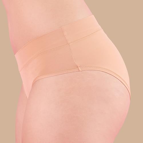 Image of NYKD Women's Ultimate Comfort and Flexibility: Elastic-Free Stretch Panties that Adapt and Delight, Mark-Free Waistband | Slip On | Mid Waist | Full Coverage | Solid - NYP342