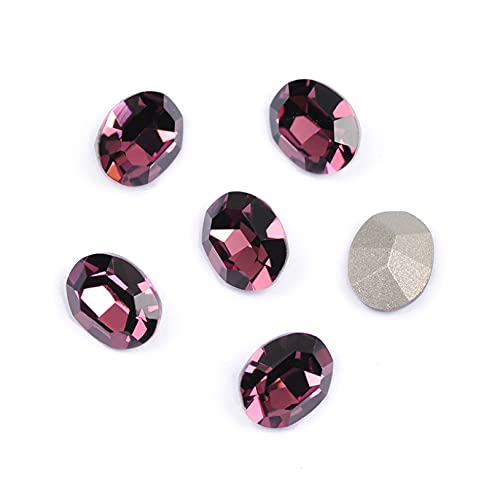 Strass avec griffe K9 ovale 6x8mm à coudre pour éclat durable sur textile