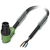 PHOENIX CONTACT SAC-3P-M12MR/5.0-PUR P Sensor/Aktor-Kabel, 3 Polig, 5m Kabellänge, 110.300g, Schwarzgrau