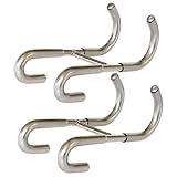 Yardenfun 2 Stück S haken aus Edelstahl Verstärkt Rostfrei Selbstklebender Handtuchhaken...