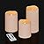Artmarry Flameless Candles 4" 5" 6" Set of 3 Ivory Outdoor Indoor Pillars 3" Diameter Battery Operated Flickering Candles Include 10-Key Remote Timer Function 400+ Hours by 2 AA Batteries