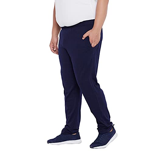 Image of Bigbanana Men Plus Size Berlin-Navy Solid Trackpant