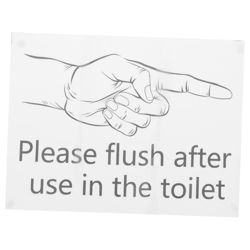 FUNOMOCYA Safety Reminder Sticker Toilet Seat Cover Decal Bathroom Wall Sticker Pvc Removable Decal