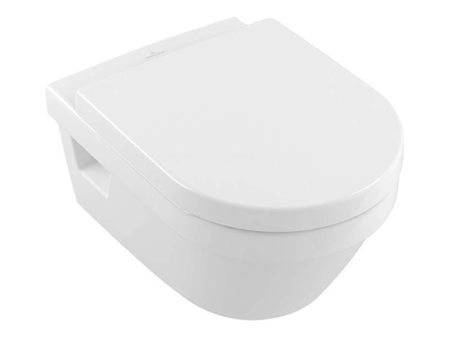 Villeroy & Boch Architectura Combi-Pack lavable WC DirectFlush (bord de chasse ouvert) avec siège WC avec fonction SoftClosing, White Alpine, 5684HR01, Couleur: Blanc