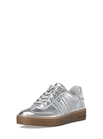Michael Kors Women's Scotty Lace Up Sneaker, Silver, 9.5