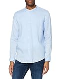  find. Herren Langärmeliges Leinenhemd, Blau (SKY), XL, Label: XL
