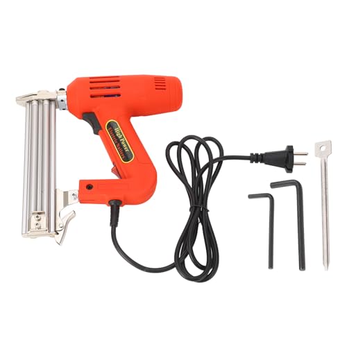Hyuduo 2200W Pistola de Clavos Eléctricos 2200 Vatios Gapas de Clavos de Clavos Rectos de Alta Potencia para Carpintería con Carpintería con 100 Piezas F30 Uñas de Cobre Empotrado (Enchufe de la UE)