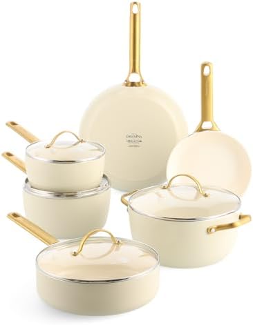 Green Pan Padova Cream 10 Parça Tencere-Tava Seti | PFAS’sız seramik yapışmaz — Amazon ürün görseli