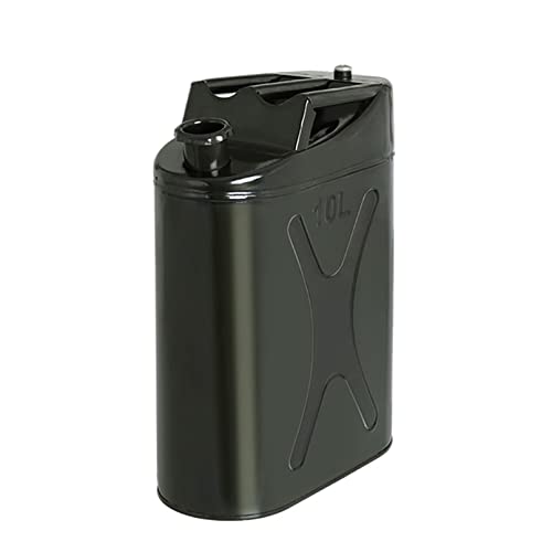 HORV Gasoline Container with Spout Green Fuel Can for Vehicles Portable Metal Petrol Diesel Gas Oil Barrel Tank Fuels Transfer Tanks for Motorcycle Trucks SUV ATV and Most Cars 5L 10L 20L 35L