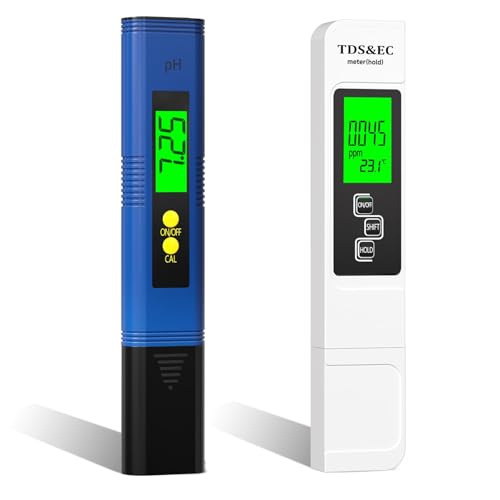 RUNBO pH Messgerät Wasser 4 in 1 - pH Wert Messgerät für pH/TDS/EC/Temperatur, Digital Wasserqualität Tester für Aquarium, Pools, Trinkwasser,