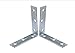 Price comparison product image 4 x 3 inch Corner Brace L Bracket Steel Right Angle 90º Wood Pelmet Shelving