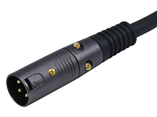 Monoprice XLR Male to XLR Female Cable - 150 Feet - Black | 16AWG, Gold Plated - Premier Series