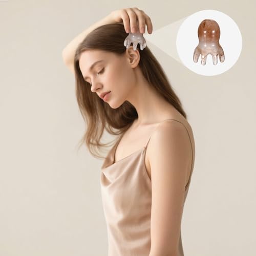 2 Pcs Octopus Head Massage Comb, Scalp Massage Tool for Head and Body Relaxation, 8 Unique Points to Melt Muscle Bumps and Relieve Body Fatigue(Gray) - Image 6