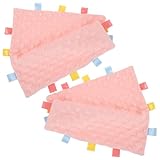 Sensoriel : avec ses étiquettes sensorielles colorées, cette couverture apaisante favorise l'exploration visuelle et tactile, stimulant et apaisant votre bébé. doudou à étiquettes colorées, doudou carré à alvéoles