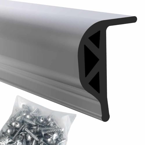 Dock Solutions, Dock Bumpers: P-Style Dock Edging, Full Protection Dock Fender, 4 Foot Sections: For Easy Install, UV-Resistant, Non-Marking, Black & White Options. (Black, 4 Sections: Total 16 Feet)