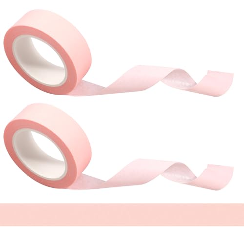 SynHHergyx 2 Rolls Pink Washi Tape 32 Ft Pastel Washi Tape Decorative Masking Tapes Self-Adhesive Duct Craft Tapes for Packaging Decor Journals Scrapbooks Planners DIY Gift