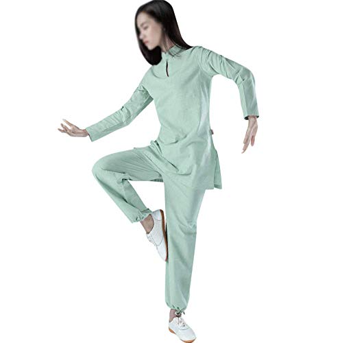 Tai-Chi-Set, Frauen Martial Arts Uniform Tai Chi Anzug Tai Chi Uniform Kampfsport Kleidung Morgenübungen Kung Fu Kleidung Hanf Shortsleeved Übung Kleidung, Tai-Chi-Kleidung, Sommer-Kleidung Cover