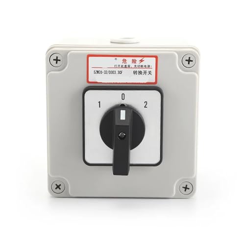 Interrupteur rotatif 3 positions inverseur de source triphasé 32A LW26