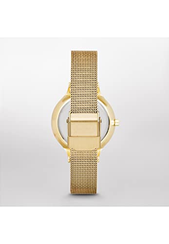 Skagen Anita Lille Uhr für Damen, Quarzwerk mit Edelstahl- oder Lederarmband, Goldton und Weiß, 30MM – Ansicht 2